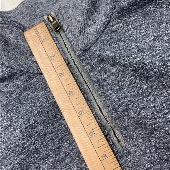 Faherty Heather Blue 1/4 Zip-Up Pullover Unisex Sz S - Picture 6 of 8